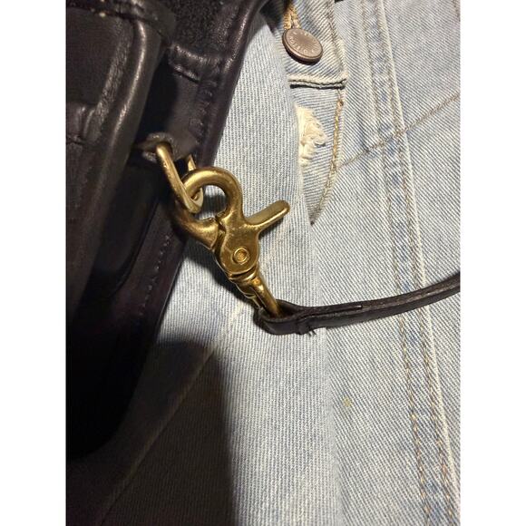 Vintage COACH Black CROSS BODY PENNY SHOULDER BAG HANDBAG PURSE - Picture 5 of 8